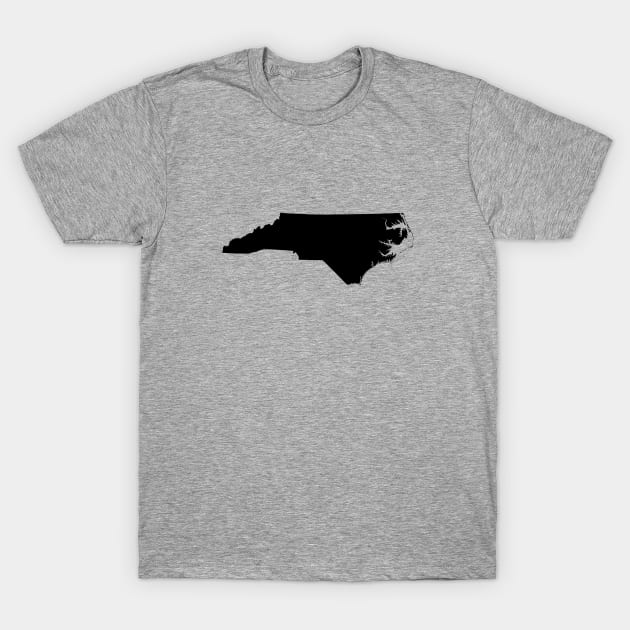 North Carolina Black T-Shirt by AdventureFinder